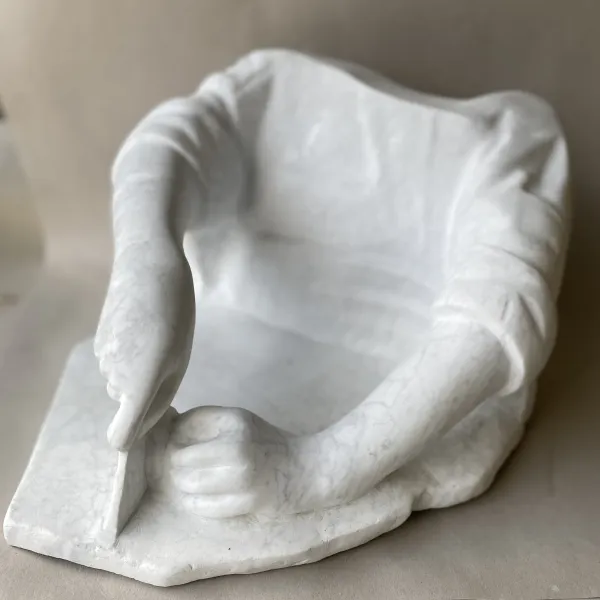 beeld van de kok, gemaakt in marmer