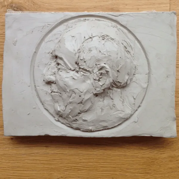 wandkeramiek, portret van rector de Nassau Breda
