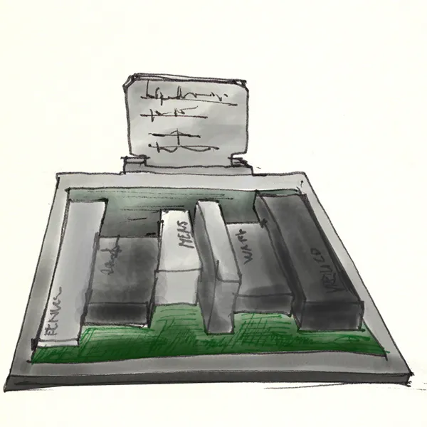 ontwerp grafmonument kerkhof made nh kerk 2012