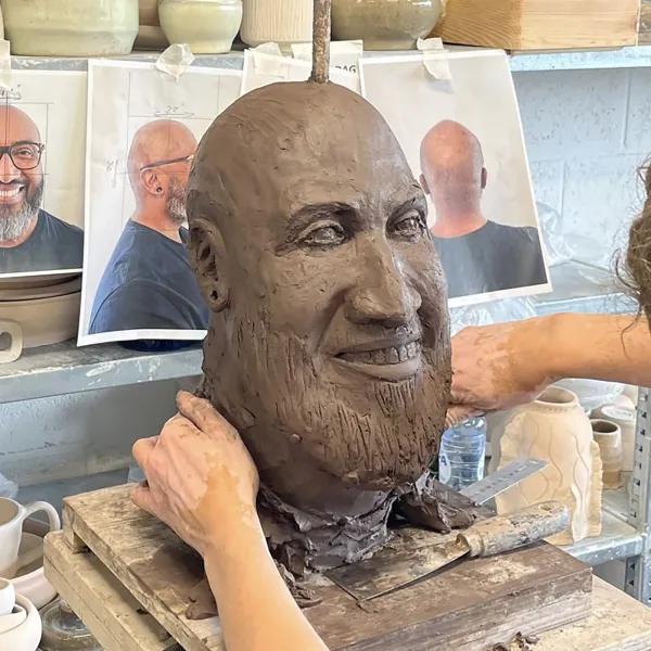 portret- boetseren-klei